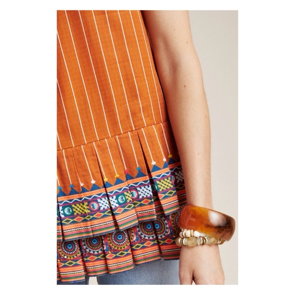 NWOT Anthropologie Tanvi Kedia Joya Sleeveless Top In Bronze Size Small - Picture 2 of 14